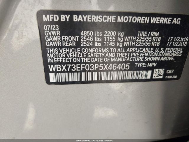 WBX73EF03P5X46405 BMW X1 Xdrive28i