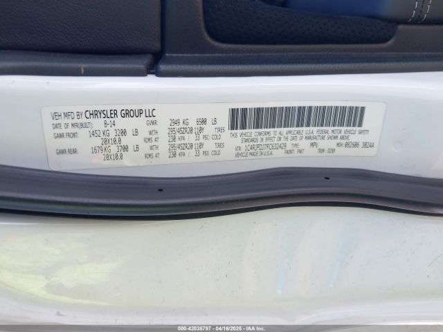 1C4RJFDJ7FC632429 Jeep Grand Cherokee Srt