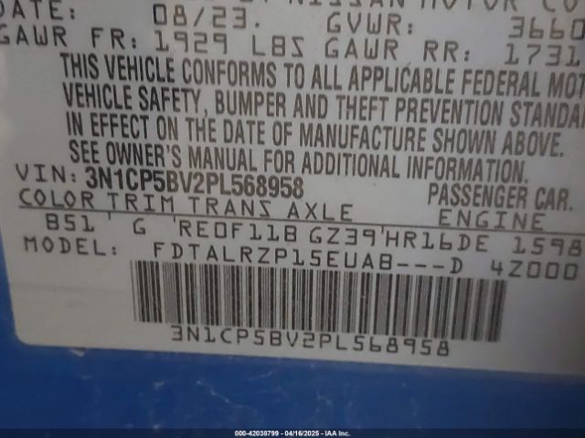 2023 NISSAN KICKS 3N1CP5BV2PL568958 Photo 8