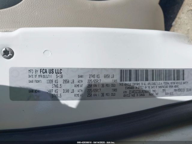 2018 DODGE GRAND CARAVAN 2C4RDGCG8JR296003 Photo 8