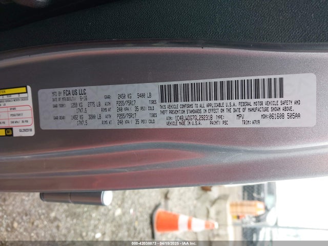 1C4BJWDG7GL292318 Jeep Wrangler Unlimited Sport