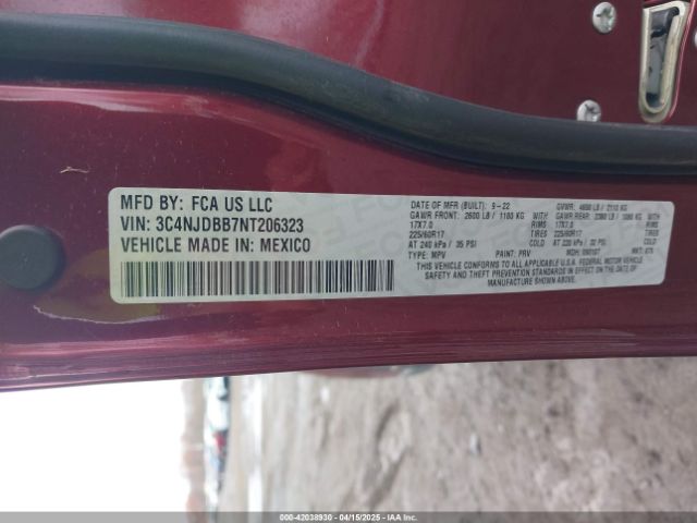 2022 JEEP COMPASS 3C4NJDBB7NT206323 Photo 8