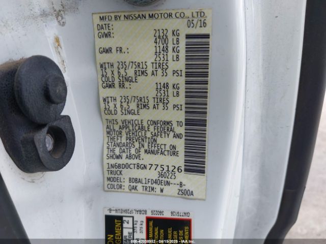 1N6BD0CT8GN775126 Nissan 2016