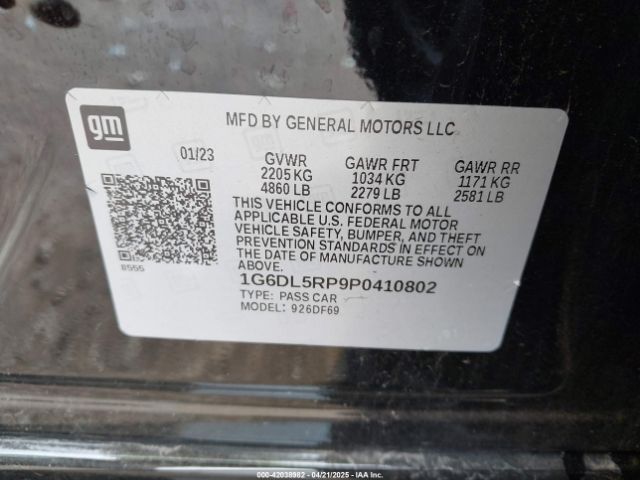 1G6DL5RP9P0410802 Cadillac Ct4-v V-series Blackwing