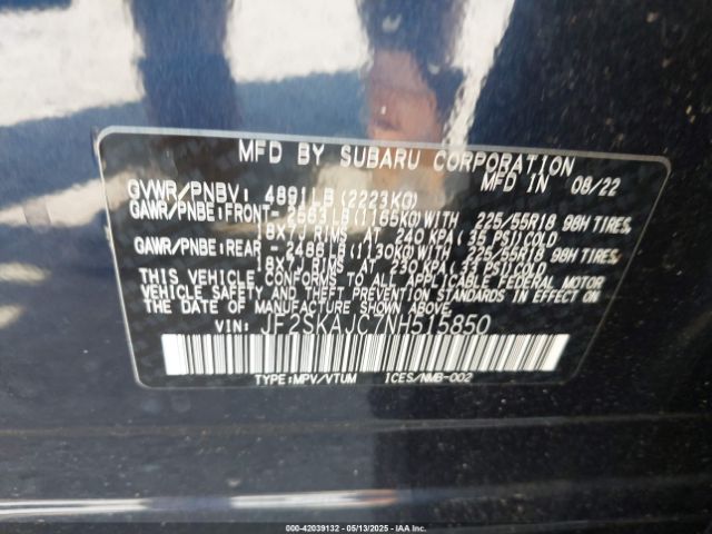 2022 SUBARU FORESTER JF2SKAJC7NH515850 Photo 8
