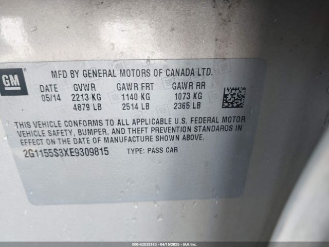 2G1155S3XE9309815 Chevrolet IMPALA 2LZ