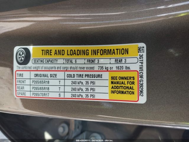 3GTP1VEC9FG392962 GMC Sierra 1500 Slt