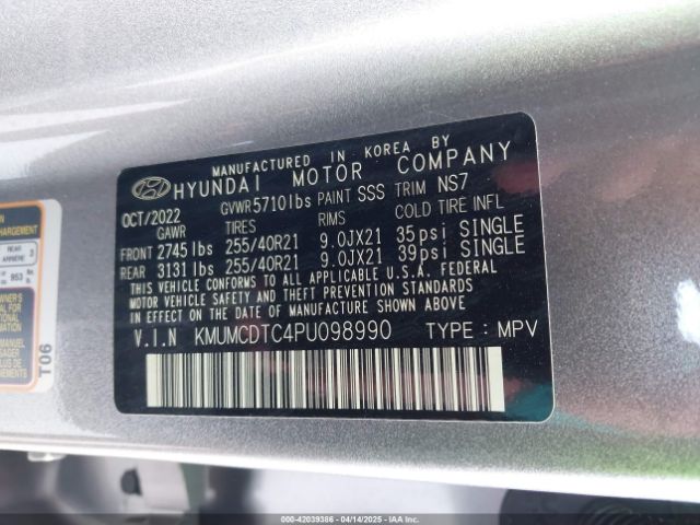KMUMCDTC4PU098990 Genesis Gv70 3.5t Awd Sport