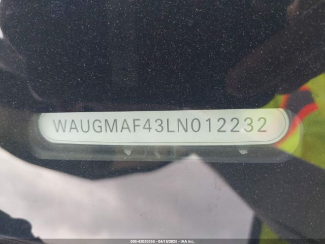 WAUGMAF43LN012232 Audi A4 Premium 40 Tfsi Front-wheel Drive S Tronic