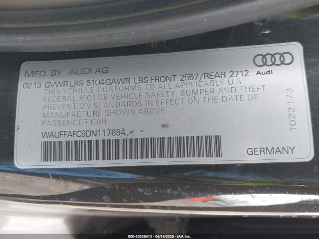 2013 AUDI A6 WAUFFAFC9DN117694 Photo 8