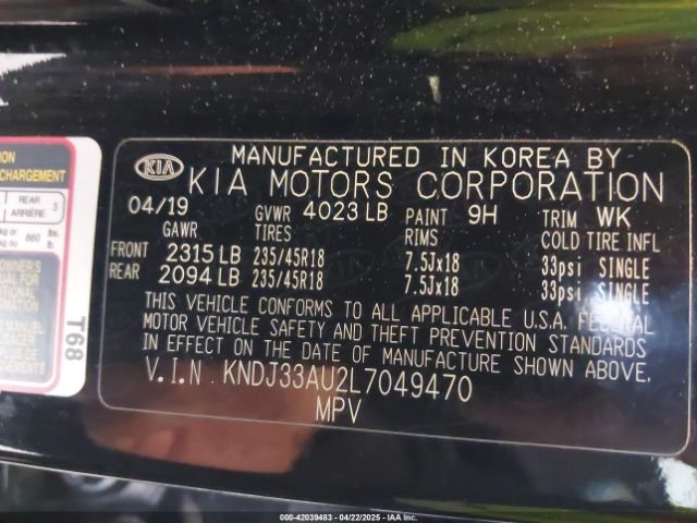 KNDJ33AU2L7049470 KIA SOUL EX