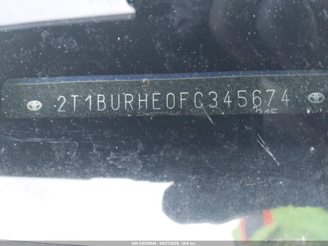 2T1BURHE0FC345674 Toyota 2zr-fe