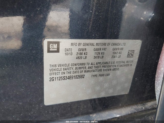 2G1125S34E9182682 Chevrolet Impala 2lt
