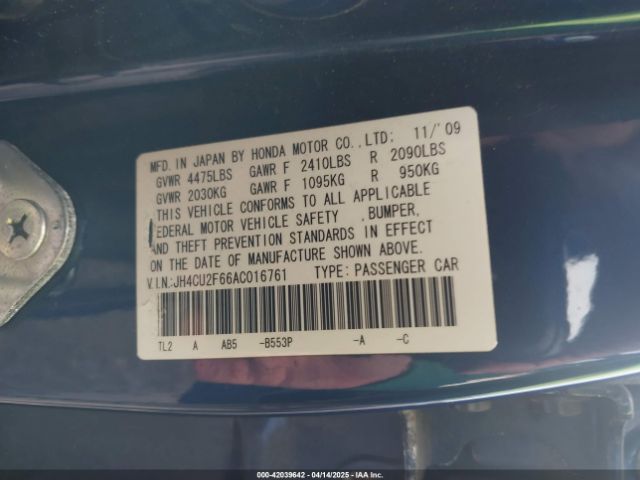 2010 ACURA TSX JH4CU2F66AC016761 Photo 8
