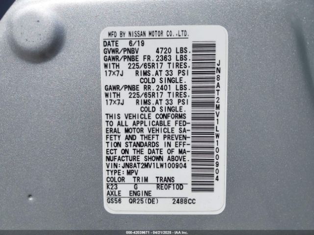 2020 NISSAN ROGUE JN8AT2MV1LW100904 Photo 8
