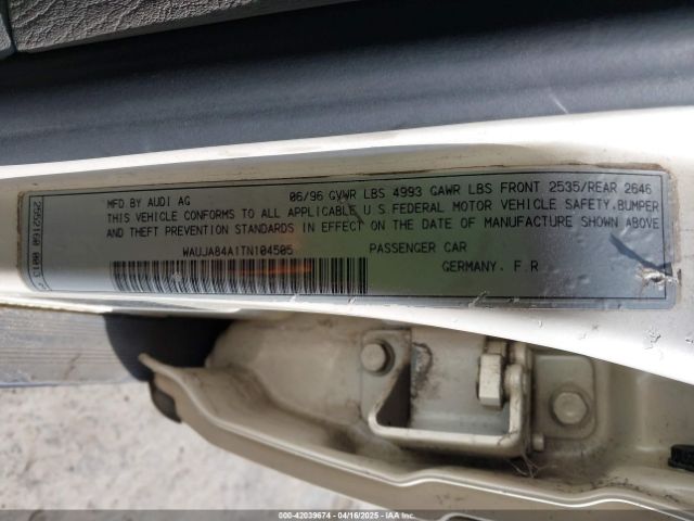 1996 AUDI A6 WAUJA84A1TN104505 Photo 8