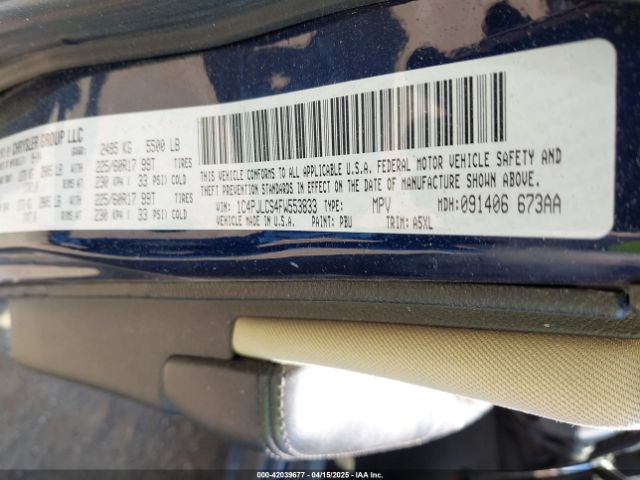 1C4PJLCS4FW553833 Jeep Cherokee Latitude
