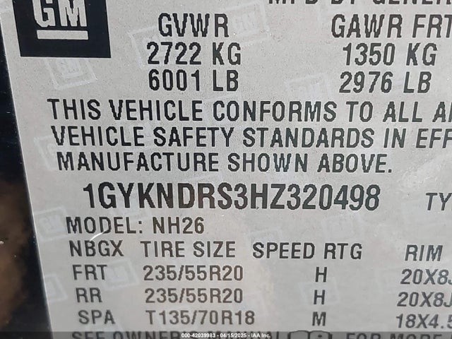 2017 CADILLAC XT5 1GYKNDRS3HZ320498 Photo 8