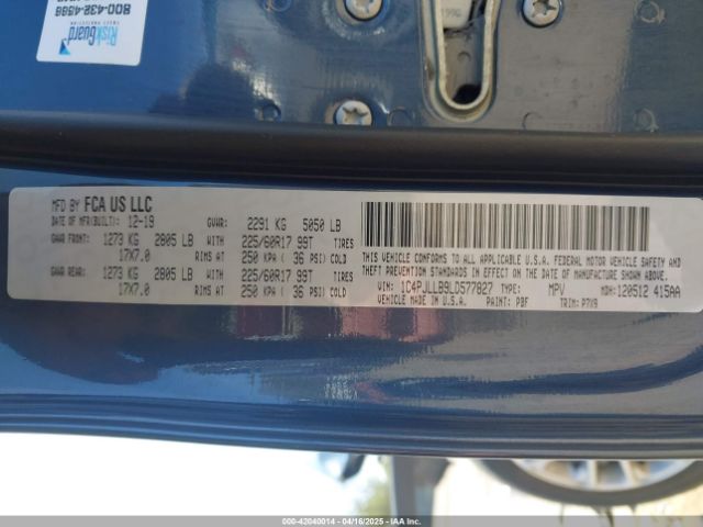 1C4PJLLB9LD577827 Jeep Cherokee Latitude Plus Fwd