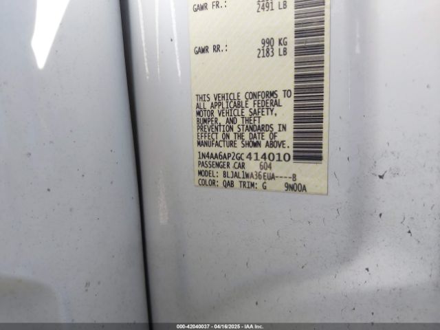 1N4AA6AP2GC414010 Nissan Maxima 3.5 Sr