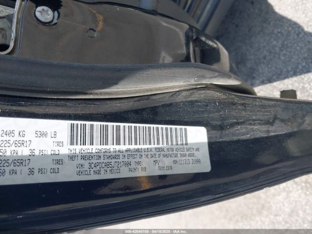 3C4PDCAB5JT217004 Dodge JOURNEY SE