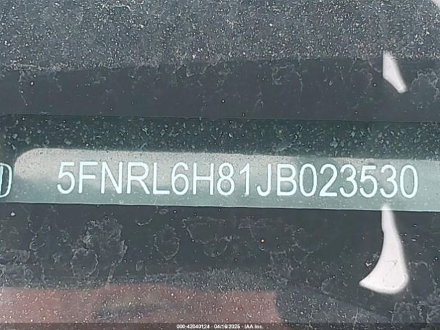 5FNRL6H81JB023530 Honda Odyssey Touring