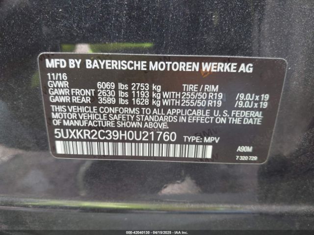 2017 BMW X5 5UXKR2C39H0U21760 Photo 8