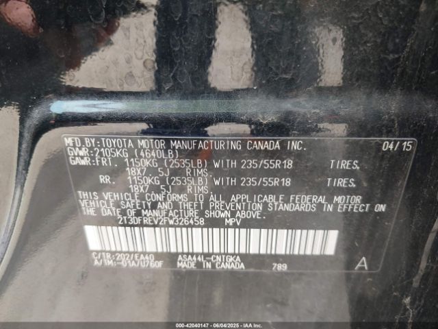 2015 TOYOTA RAV4 2T3DFREV2FW326458 Photo 8