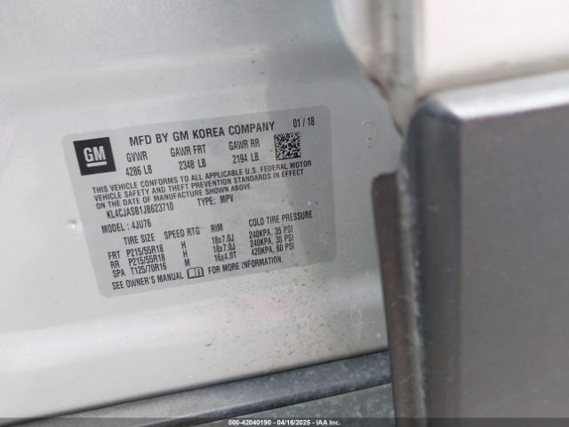 KL4CJASB1JB623710 Buick Encore Preferred