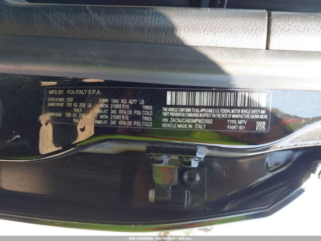 ZACNJCAB3MPM23592 Jeep Renegade Sport Fwd