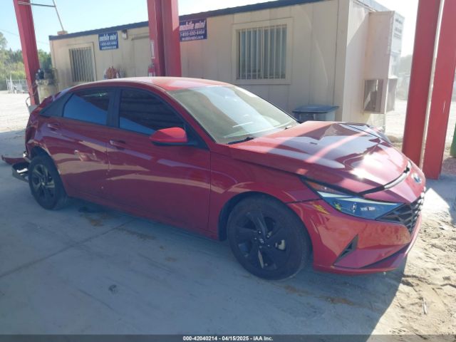 KMHLM4AJ4NU030243 Hyundai Elantra Hybrid Blue