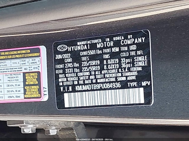 KMUMADTB9PU084936 Genesis t-gdi theta iii