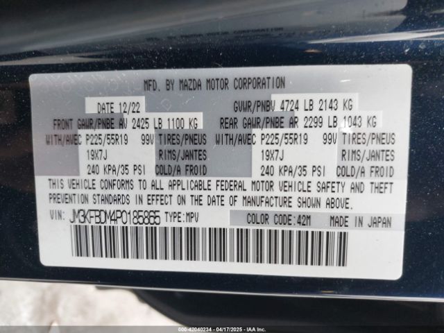 JM3KFBDM4P0185865 Mazda Cx-5 2.5 S Premium