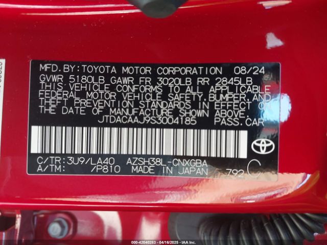JTDACAAJ9S3004185 Toyota Crown Signia Limited