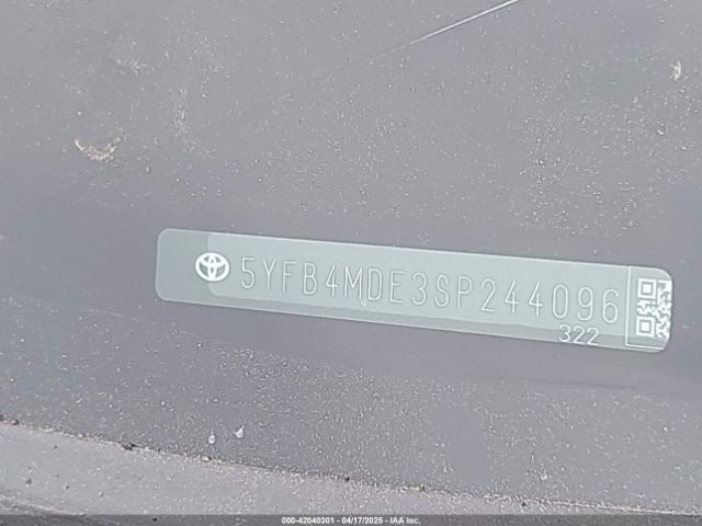 5YFB4MDE3SP244096 Toyota m20a-fks