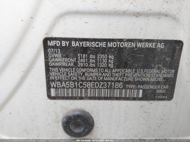 WBA5B1C58EDZ37186 BMW 535i