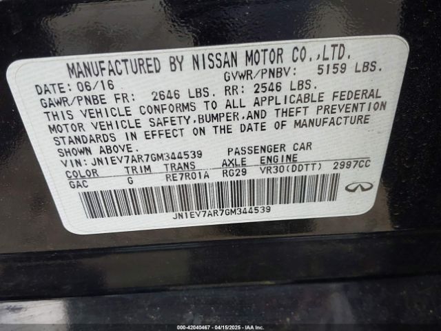 JN1EV7AR7GM344539 Infiniti Q50 3.0t Premium