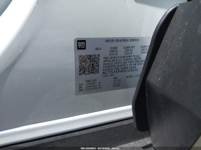 Chevrolet Trax Fwd Ls 2025 KL77LFEP4SC119232 Image 9