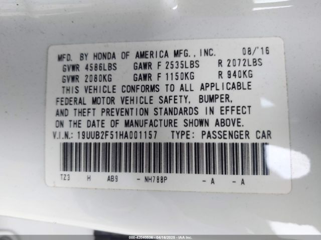 19UUB2F51HA001157 Acura Tlx Technology Package