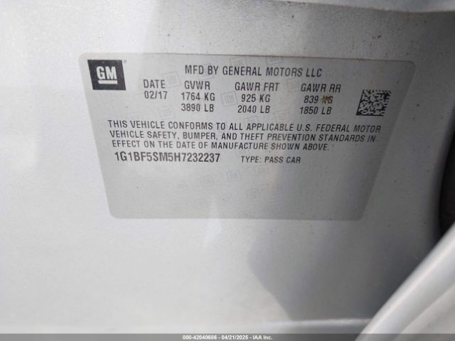 2017 CHEVROLET CRUZE 1G1BF5SM5H7232237 Photo 8