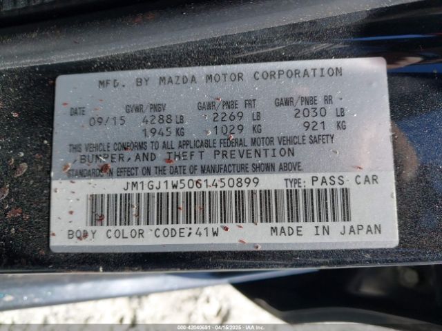 JM1GJ1W50G1450899 Mazda Mazda6 I Grand Touring