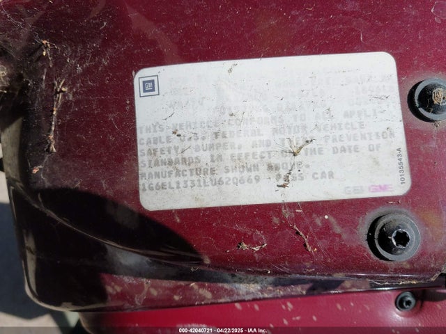 1990 CADILLAC ELDORADO 1G6EL1331LU620669 Photo 8