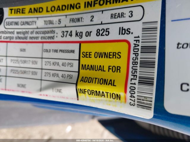1FADP5BU5FL100473 Ford C-max Hybrid Sel