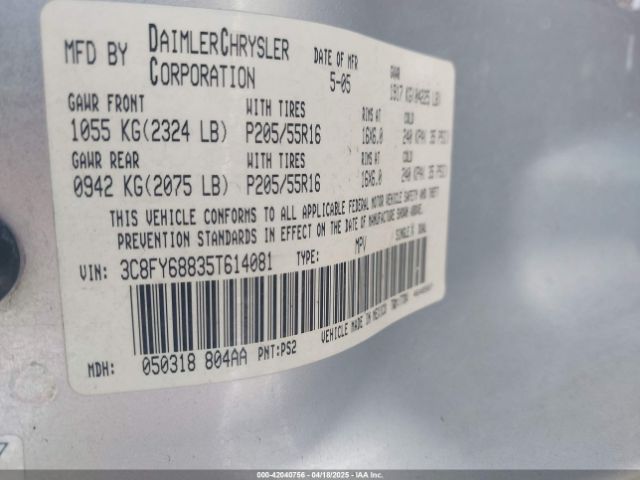 2005 CHRYSLER PT CRUISER 3C8FY68835T614081 Photo 8