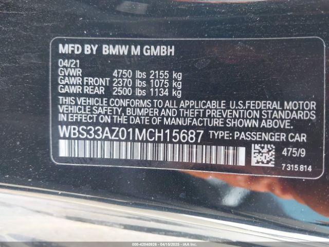 WBS33AZ01MCH15687 BMW M4 Competition
