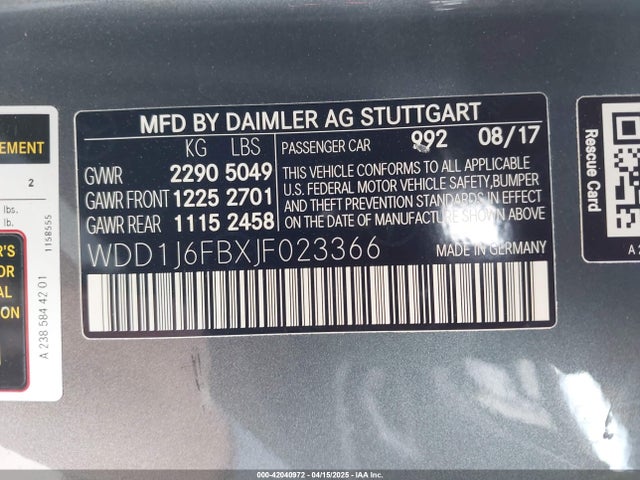 Mercedes-Benz m276 2018 WDD1J6FBXJF023366 Image 9