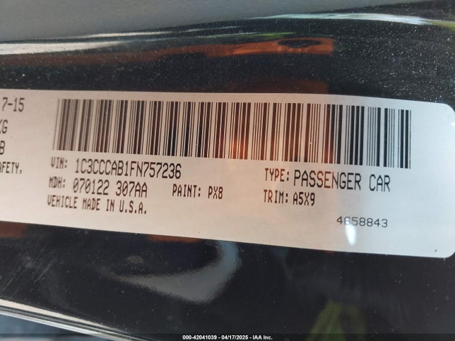 Chrysler 200 Limited 2015 1C3CCCAB1FN757236 Image 9