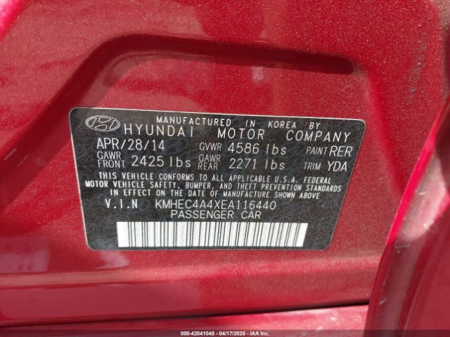 KMHEC4A4XEA116440 Hyundai SONATA HYBRID