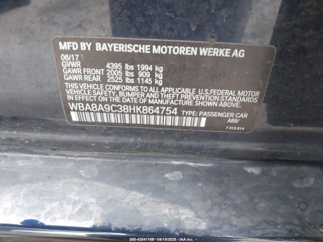WBA8A9C38HK864754 BMW 320i