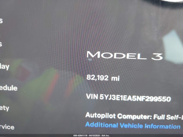 Tesla Model 3 Rear-wheel Drive 2022 5YJ3E1EA5NF299550 Image 16